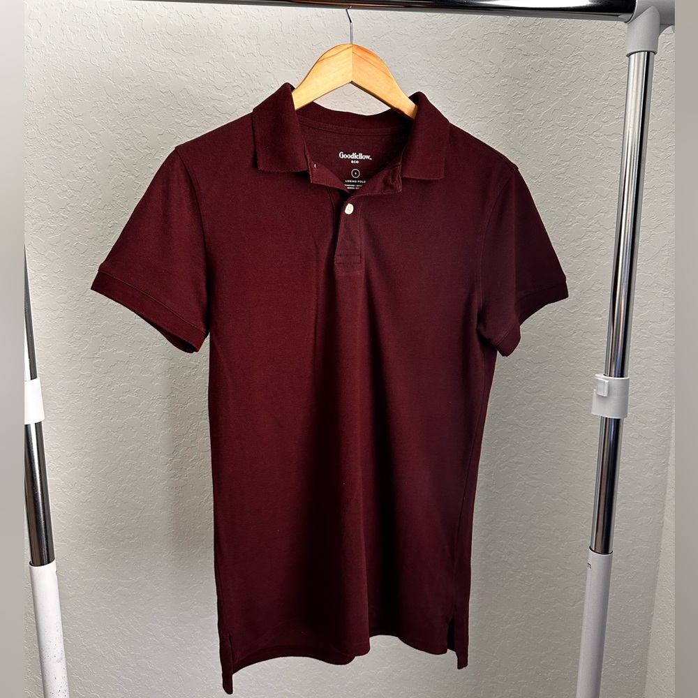 Goodfellow & Co Red Polo Shirt Classic Short-Sleeve Design